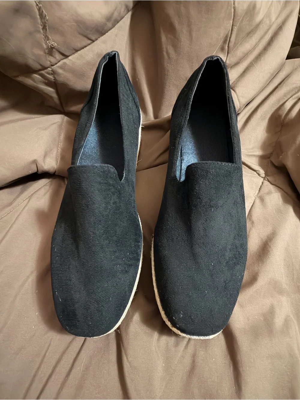Women’s Black Wedge Espadrille Lace-Up Shoes